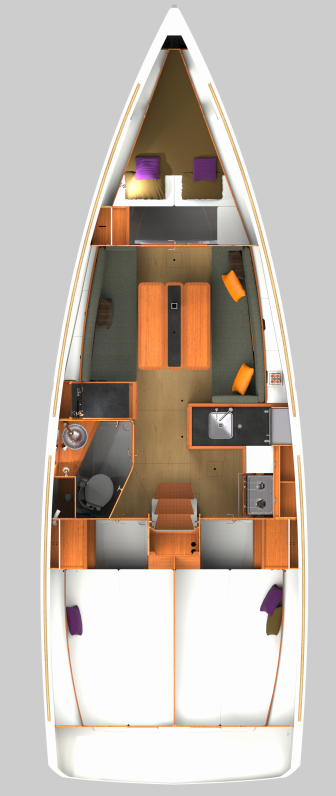 Pronajmout si Jeanneau Sun Odyssey 349 v Rogač