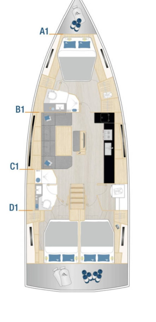 Hanse Hanse 460 jednotlivci a charterové společnosti v Kaštela