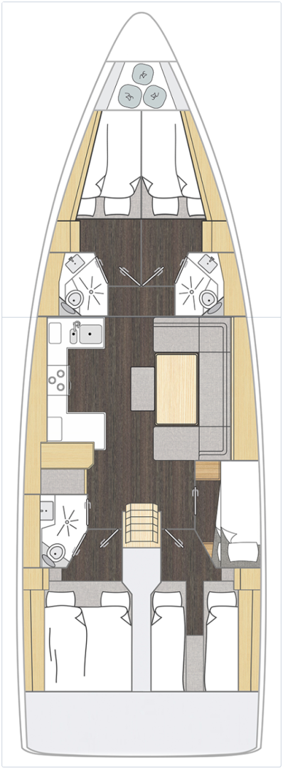 Pronájem Plachetnice v Šibenik  -Bavaria Bavaria C46