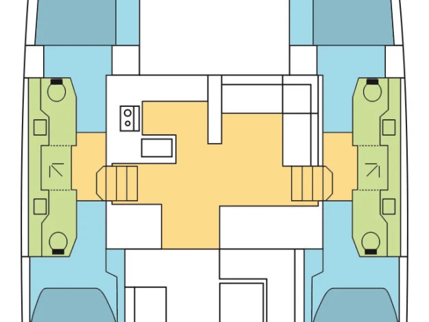 Pronájem lodi Komolac lákavé ceny Nautitech 47 Power - 4 + 2 cab.