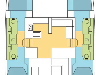 Pronájem lodi Komolac lákavé ceny Nautitech 47 Power - 4 + 2 cab.