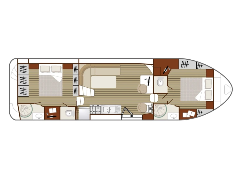 Pronájem jachty v Buzet-sur-Baïse -Nicols Yacht Nicols Confort 1350 B  na Samboatu