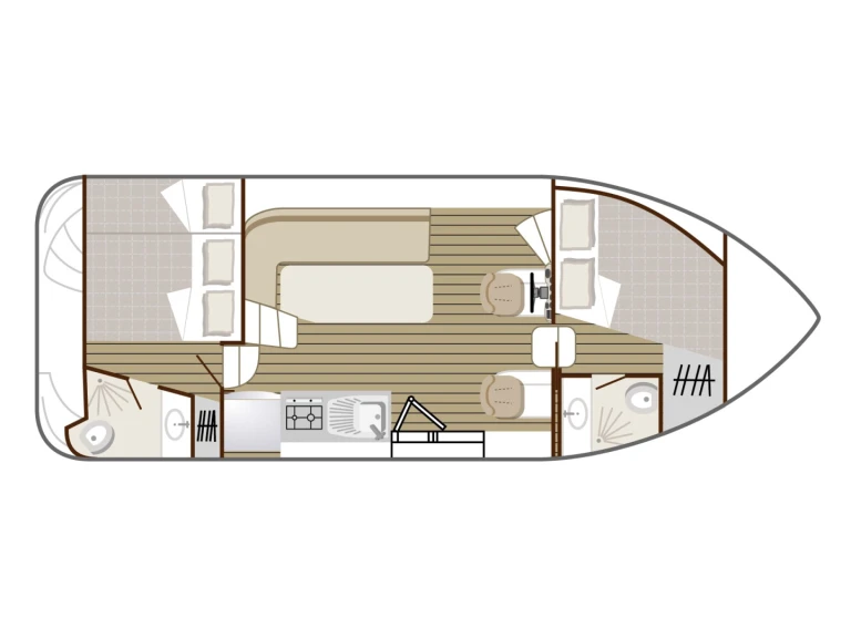 Pronájem Motorová loď v Le Somail -Nicols Yacht Nicols Confort 900 DP
