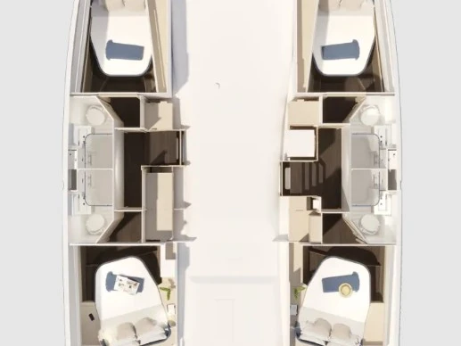 Pronajmout si Fountaine Pajot Fountaine Pajot FP 44 Quatuor - 4 cab. v Frenchtown