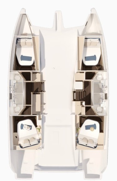 Pronájem jachty v Donji Seget -Fountaine Pajot Fountaine Pajot FP 44 Quatuor - 4 + 1 cab. na Samboatu