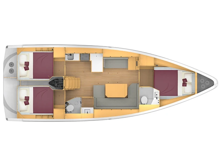 Pronájem lodi Bavaria Bavaria C42 (3 cab.) v Lefkáda na Samboatu