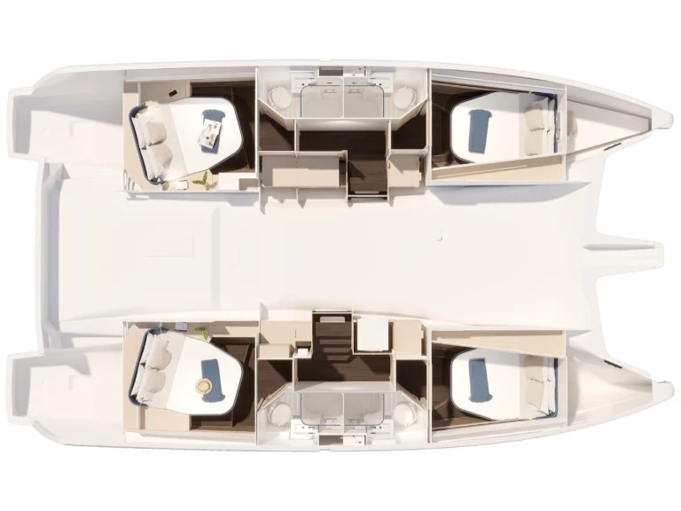 Fountaine Pajot FP 44 Quatuor (6cab.) jednotlivci a charterové společnosti v Nea Peramos