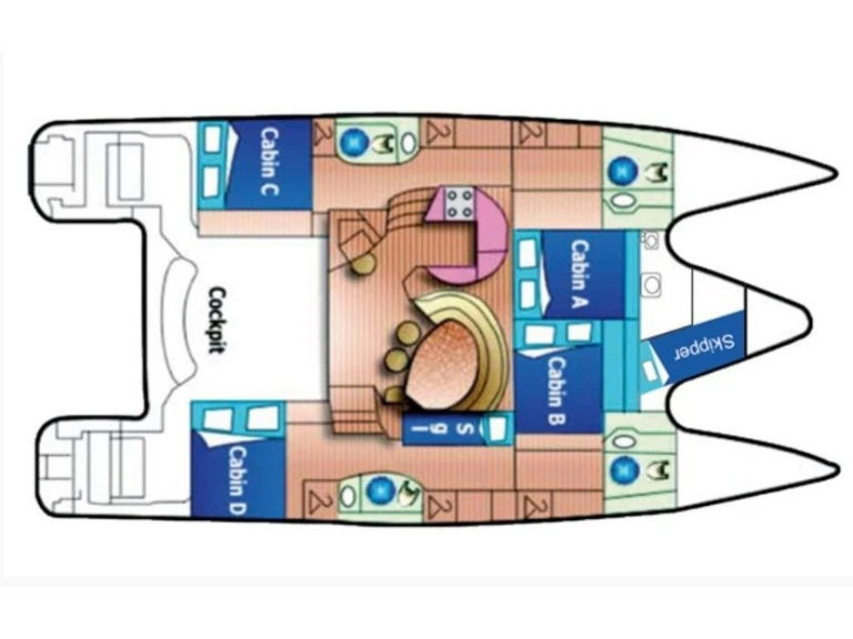 Pronájem Katamarán v Lefkáda -Alliaura-Marine Privilege 465