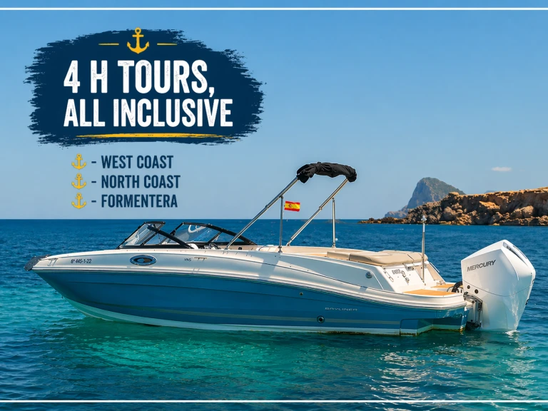 Pronájem lodi Bayliner VR6 v Sant Antoni de Portmany na Samboatu