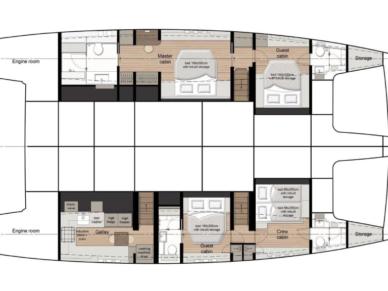 Pronájem Katamarán Sunreef s licencí