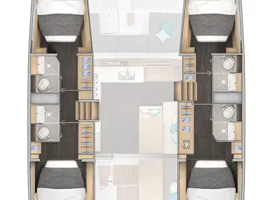 Pronájem Katamarán Lagoon s licencí