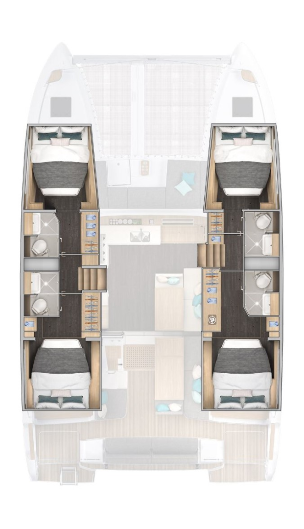 Pronájem lodi Palma de Mallorca lákavé ceny Lagoon 43