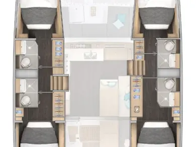 Pronájem lodi Palma de Mallorca lákavé ceny Lagoon 43