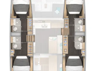 Pronájem Katamarán v Lavrio -Lagoon Lagoon 43