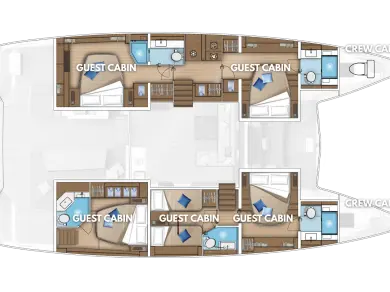 Lagoon Lagoon 55 jednotlivci a charterové společnosti v Kaštela