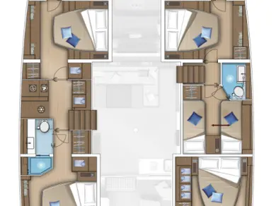 Pronájem lodi Kaštela lákavé ceny Lagoon 55