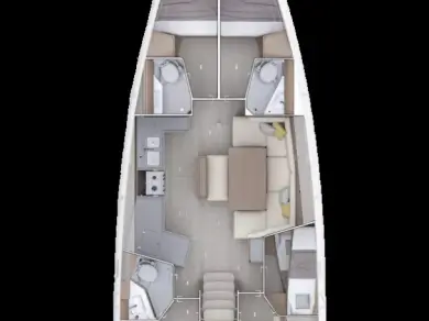 Pronájem Plachetnice v Alimos -Bénéteau Oceanis 47 - 4 cab.