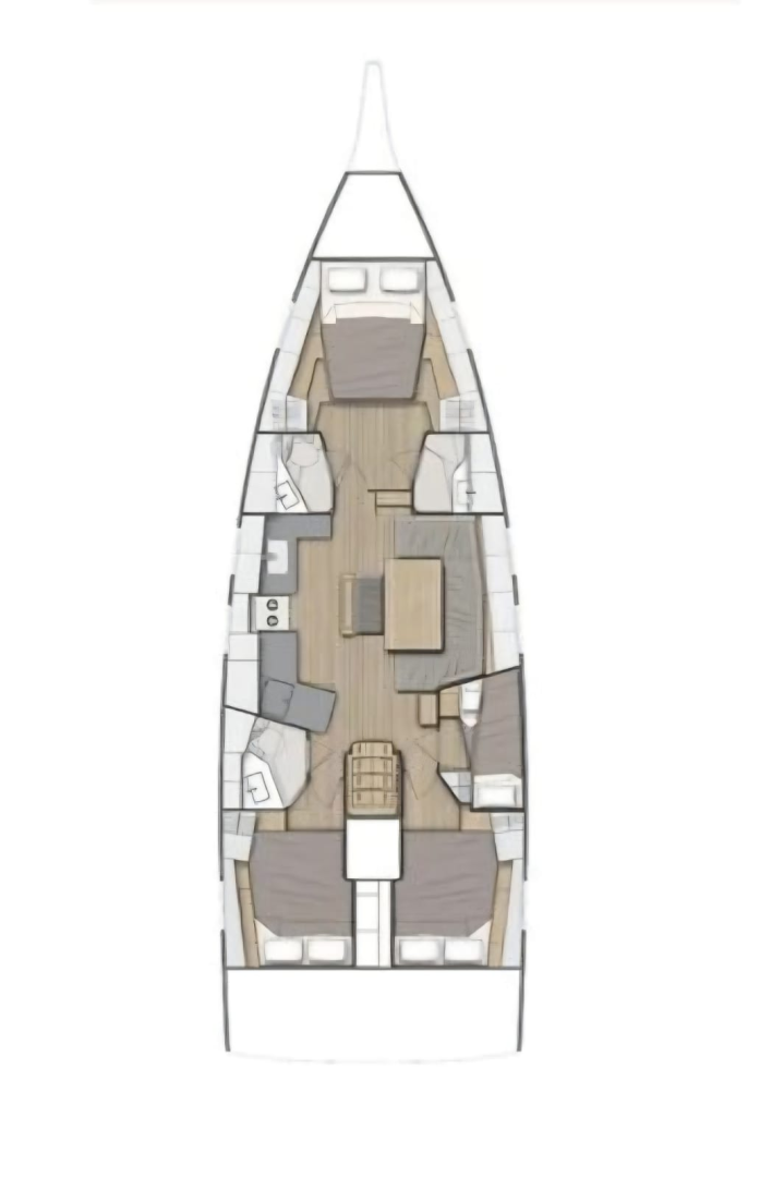 Pronajmout si Bénéteau Oceanis 47 - 4 cab. v Donji Seget