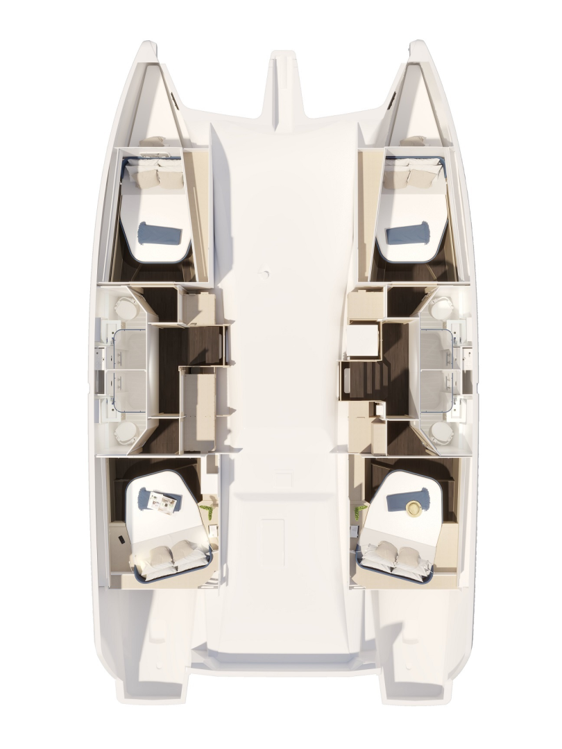 Pronajmout si Fountaine Pajot Fountaine Pajot FP 44 Quatuor - 4 + 2 cab. v Nea Peramos