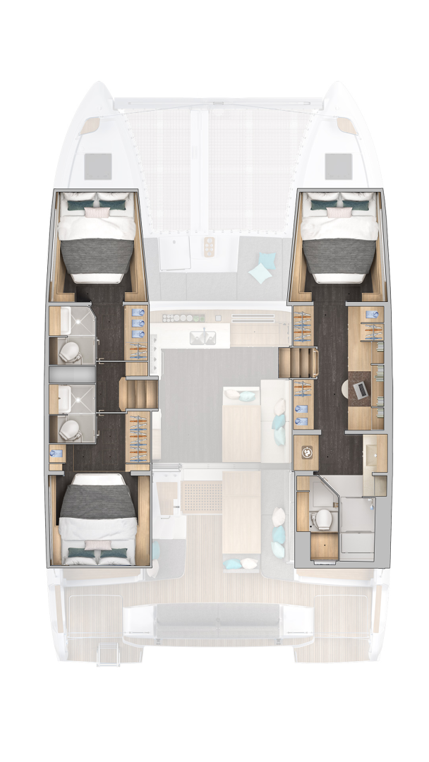 Lagoon Lagoon 43 jednotlivci a charterové společnosti v Marsh Harbour