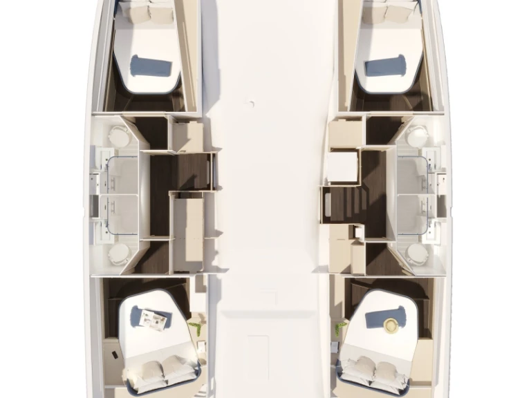 Pronajmout si Fountaine Pajot Fountaine Pajot FP 44 Quatuor - 4 + 2 cab. v Preveza