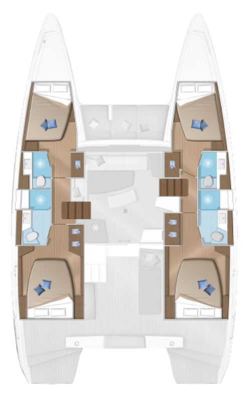 Pronájem Katamarán Lagoon s licencí
