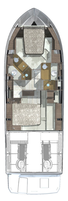 Pronájem Jachta v Sardinie  -Cranchi Cranchi T43 Eco Trawler