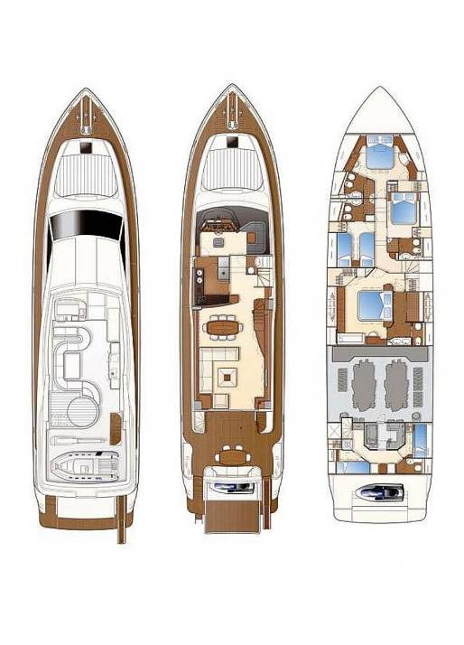 Pronájem Jachta v Glyfada -Ferretti Ferretti Yachts 830 Flybridge