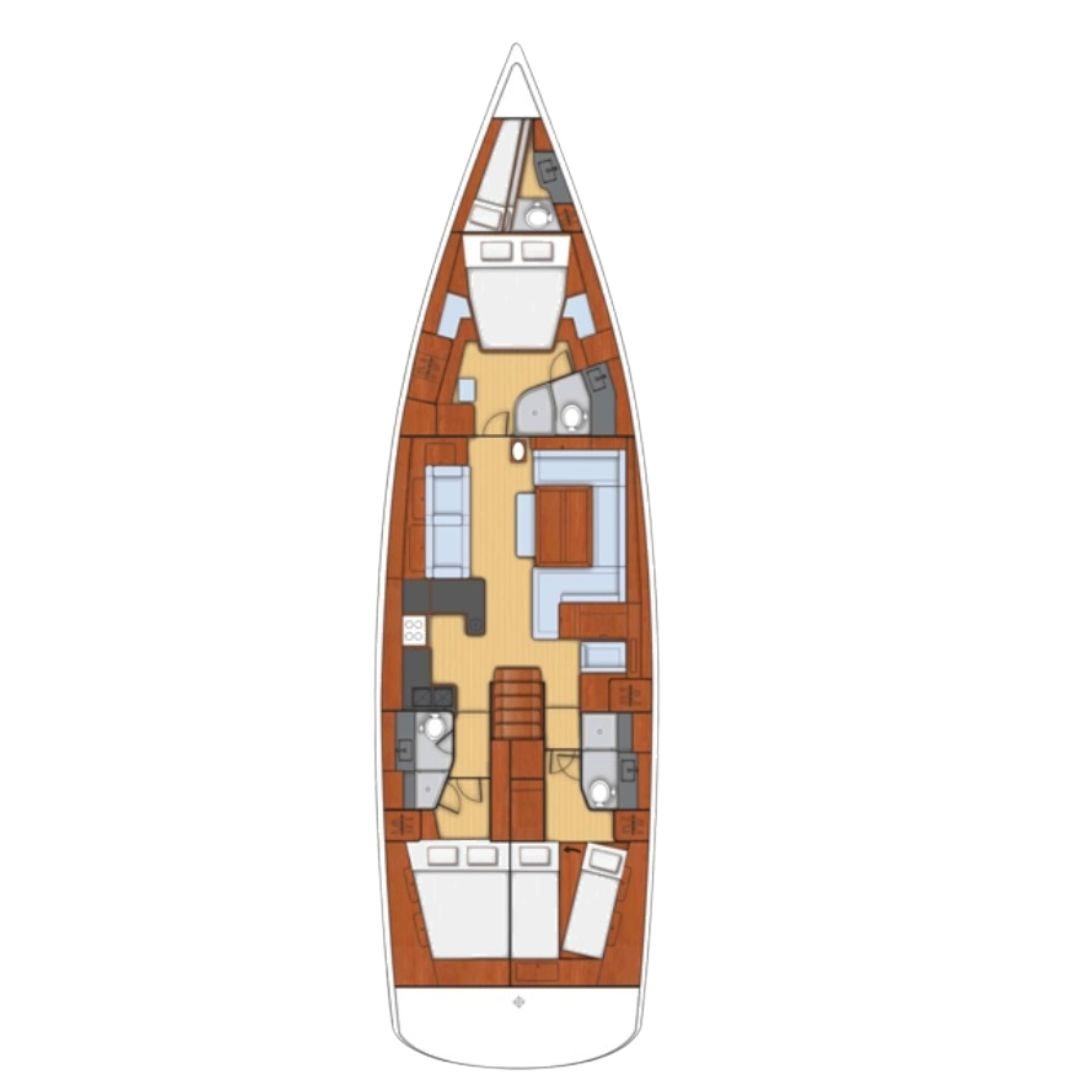 Pronájem jachty v Kaštela -Bénéteau Oceanis 60 na Samboatu
