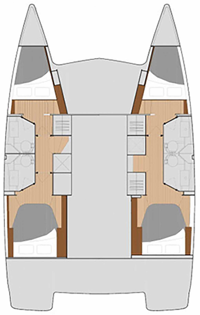 Pronájem Katamarán v Gouvia -Fountaine Pajot Lucia 40