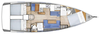 Pronájem lodi Bormes-les-Mimosas lákavé ceny Sun Odyssey 410