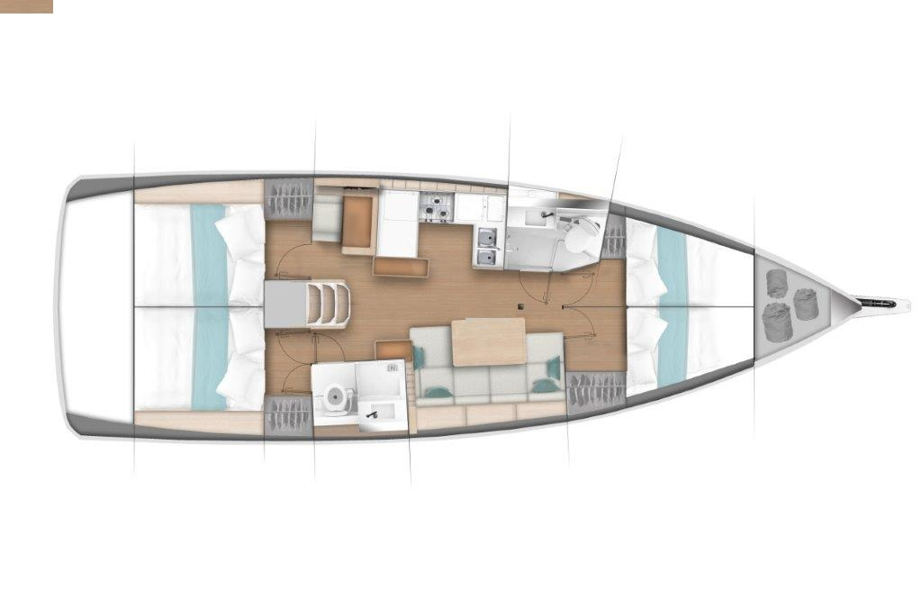 Jeanneau Sun Odyssey 440 jednotlivci a charterové společnosti v North Aegean