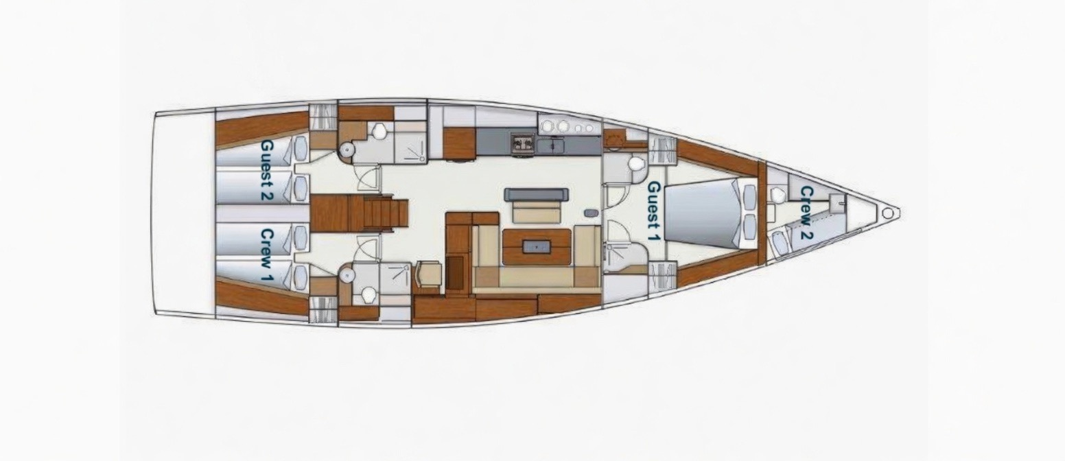 Hanse Hanse 575 jednotlivci a charterové společnosti v Golfo Aranci