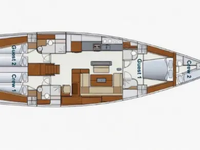 Hanse Hanse 575 jednotlivci a charterové společnosti v Golfo Aranci