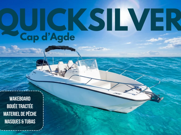 Quicksilver Activ 675 Open jednotlivci a charterové společnosti v Le Cap d'Agde