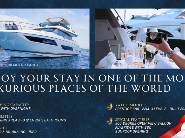 Pronájem jachty v Monako -Prestige Yachts 680 na Samboatu