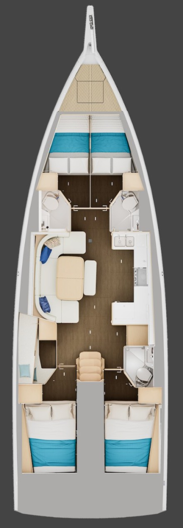 Jeanneau Sun Odyssey 455 jednotlivci a charterové společnosti v Parham Town