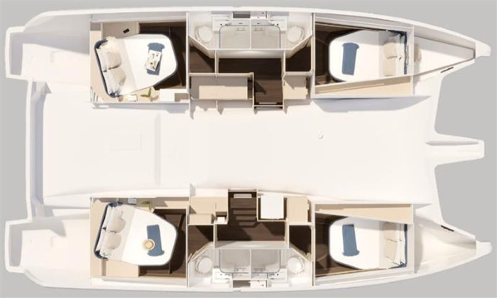 Pronájem jachty v Alimos -Fountaine Pajot Fountaine Pajot FP 44 Quatuor - 4 + 2 cab. na Samboatu