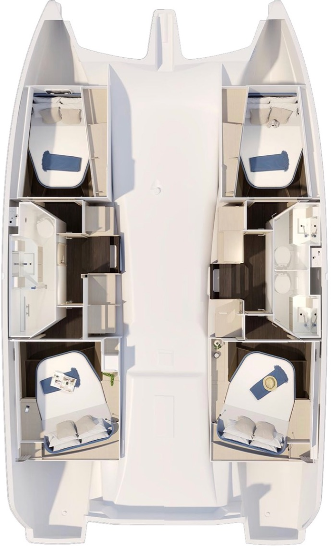Pronájem lodi Fountaine Pajot Fountaine Pajot FP 41 Quatuor 4 v Golfe-Juan na Samboatu
