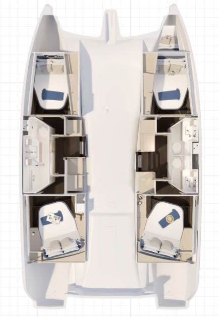 Pronájem lodi Fountaine Pajot Fountaine Pajot FP 41 Quatuor 3 v Pula na Samboatu