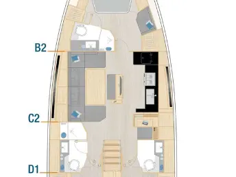 Hanse Hanse 460 jednotlivci a charterové společnosti v Lefkáda