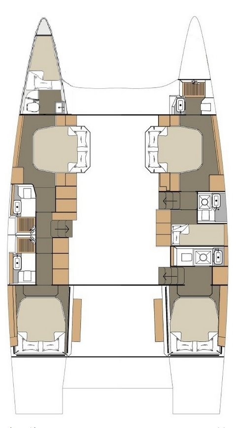 Pronájem Katamarán v Primošten  -Dufour Dufour Catamarans 48 Sail
