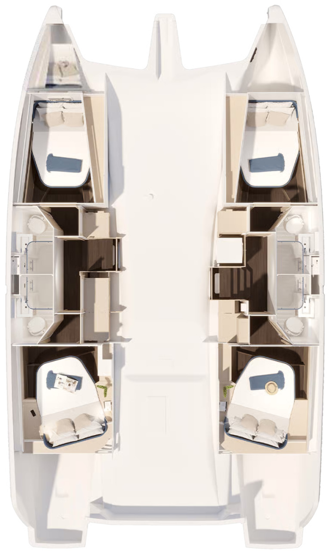 Pronajmout si Fountaine Pajot Fountaine Pajot FP 44 Quatuor - 4 cab. v Trogir