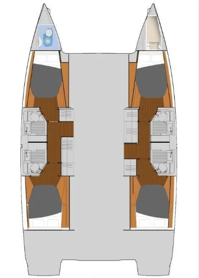 Fountaine Pajot Fountaine Pajot FP 41 Quatuor 4 jednotlivci a charterové společnosti v Nikiána