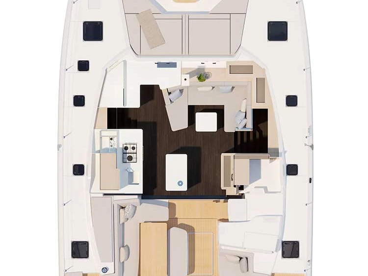 Pronájem lodi Šibenik  lákavé ceny Fountaine Pajot FP 44 Quatuor - 4 + 2 cab.