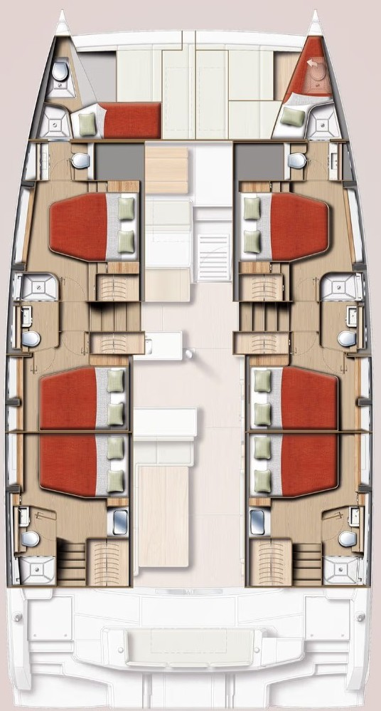 Pronájem Katamarán v Raiatea Island -Bali Bali 5.2 - 6 + 2 cab.
