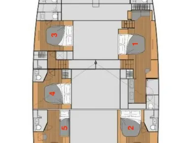 Pronájem Katamarán v Bodrum -Fountaine Pajot Fountaine Pajot Alegria 67 - 5 + 2 cab.