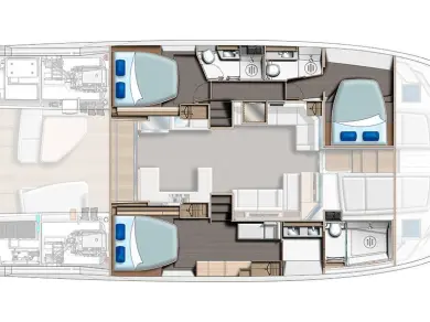 Pronájem lodi Leopard Catamarans / Robertson & Caine Leopard 53 - OW v Donji Seget na Samboatu