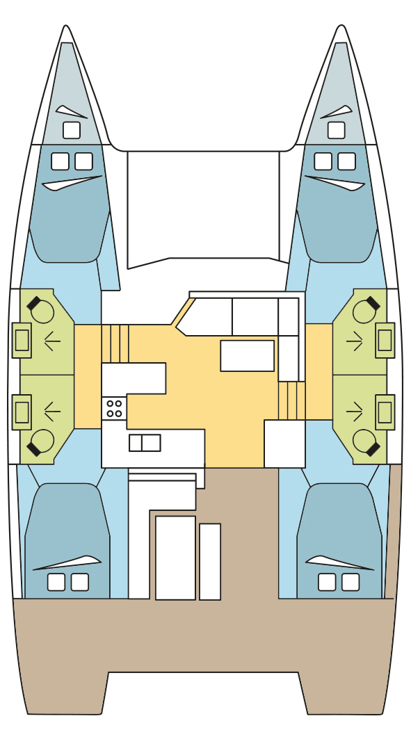 Pronájem Katamarán v La Paz -Fountaine Pajot Astrea 42