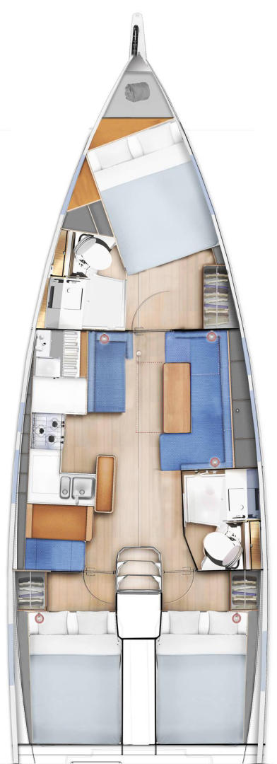 Jeanneau Sun Odyssey 410 jednotlivci a charterové společnosti v Preveza
